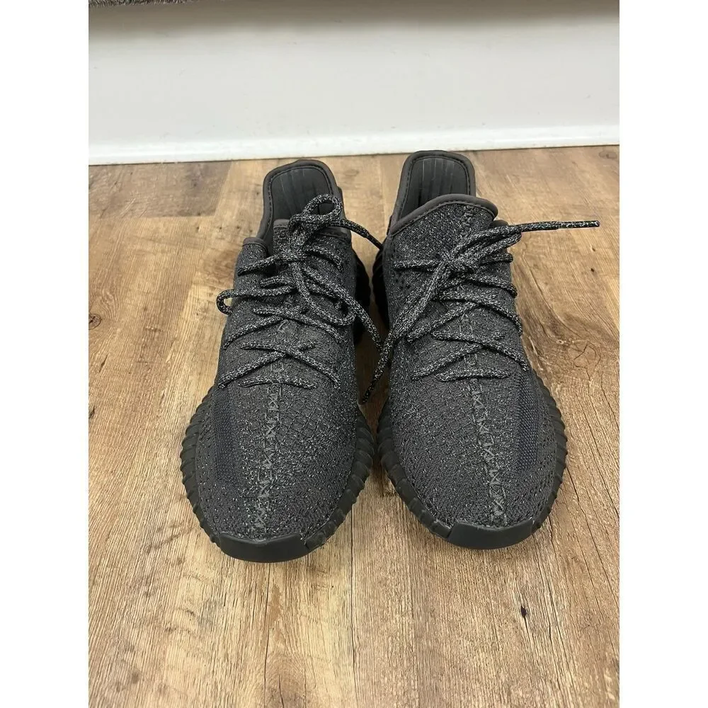 Adidas Yeezy Boost 350 V2 Static Black Reflective FU9007 Shoes Men's 9 *READ